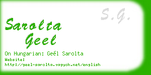 sarolta geel business card